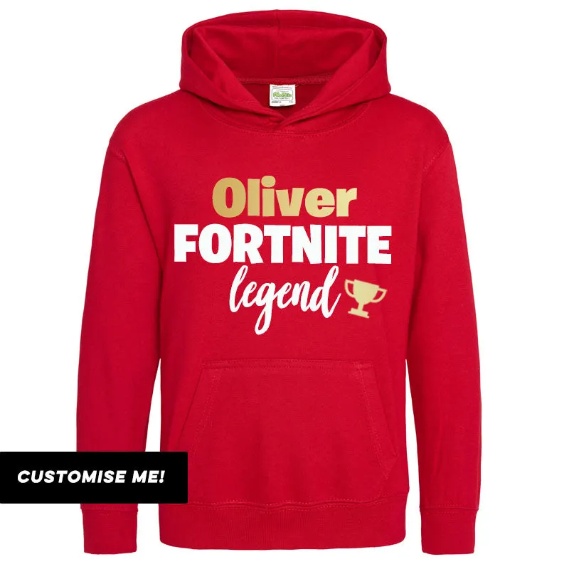 Personalised Gaming Legend Kids Hoodie (MRK X) boys apparel promo code