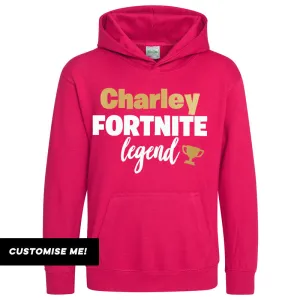 Personalised Gaming Legend Kids Hoodie (MRK X) girls pajamas promo