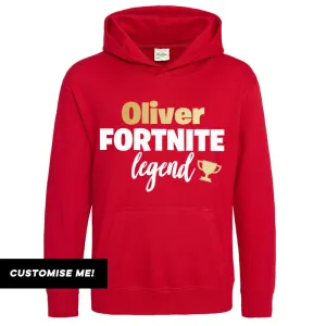 Personalised Gaming Legend Kids Hoodie (MRK X) boys apparel promo code