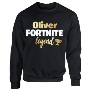 Personalised Gaming Legend Kids Sweatshirt (MRK X) boys apparel promo code