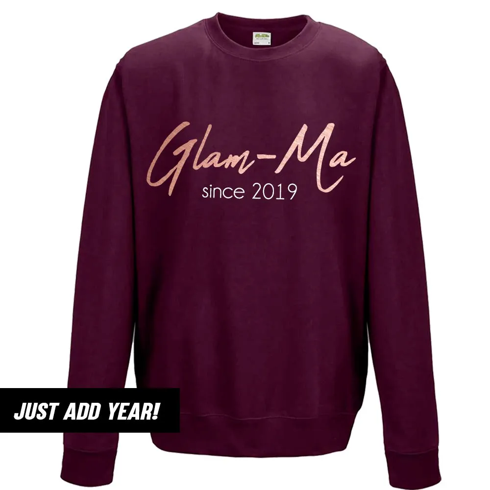 Personalised Glam-Ma Since Sweatshirt (MRK X)