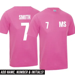 Personalised Glory Initial & Number Back Poly Tee  (MRK X) boys apparel promo code