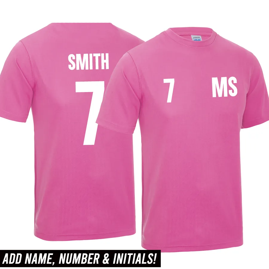 Personalised Glory Initial & Number Back Poly Tee  (MRK X) boys apparel promo code