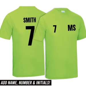 Personalised Glory Initial & Number Back Poly Tee  (MRK X) boys apparel promo code