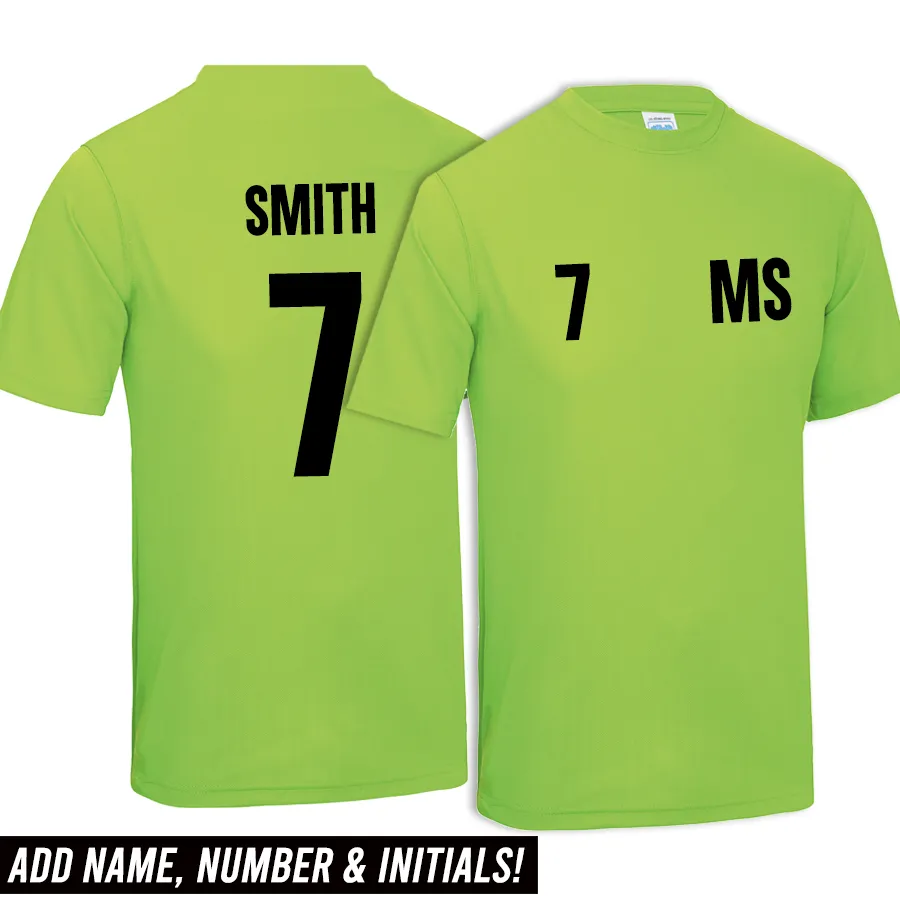 Personalised Glory Initial & Number Back Poly Tee  (MRK X) boys apparel promo code