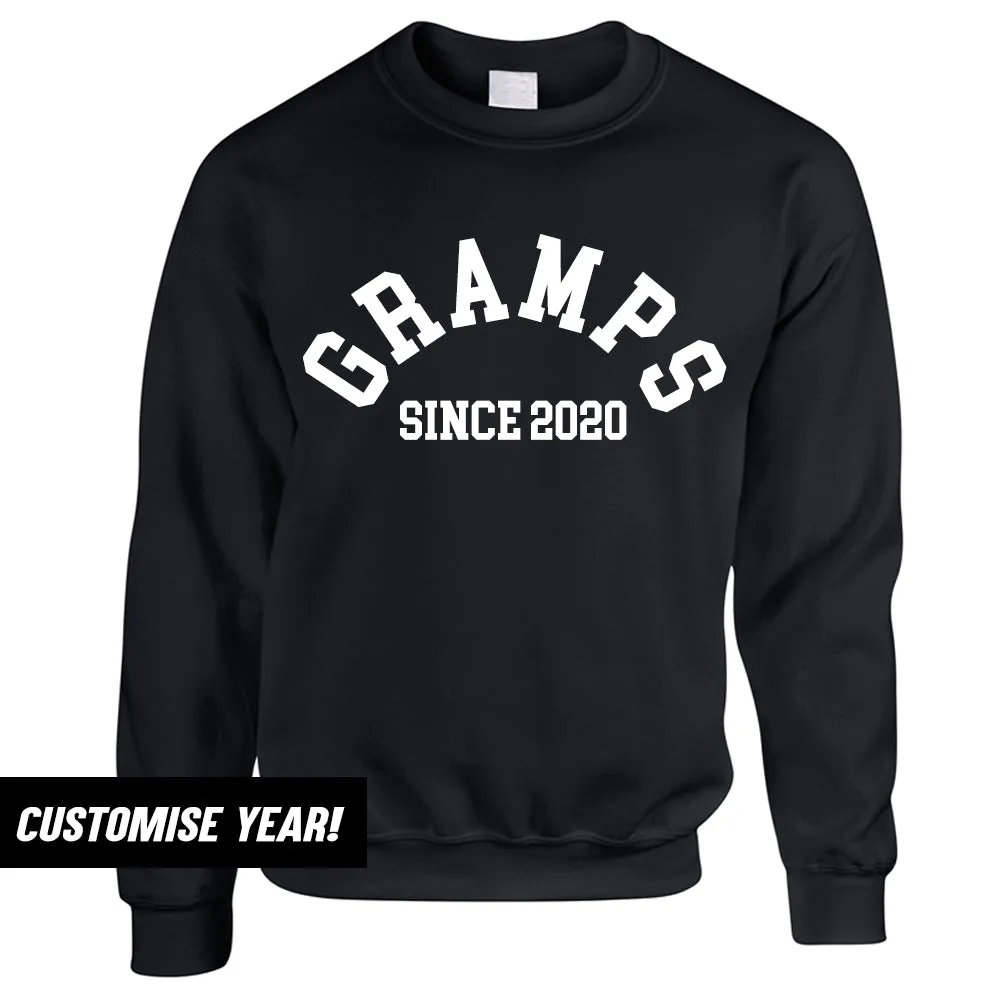 Personalised Gramps Since Sweatshirt (MRK X) dad bod shirts discount