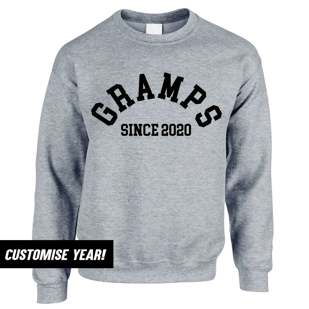 Personalised Gramps Since Sweatshirt (MRK X) dad bod shirts discount