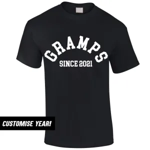 Personalised Gramps Since T-Shirt dad bod shirts discount