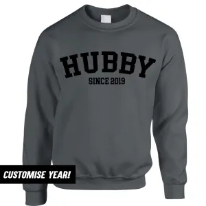 Personalised Hubby Since Varsity Sweatshirt (MRK X) nursing bras sale