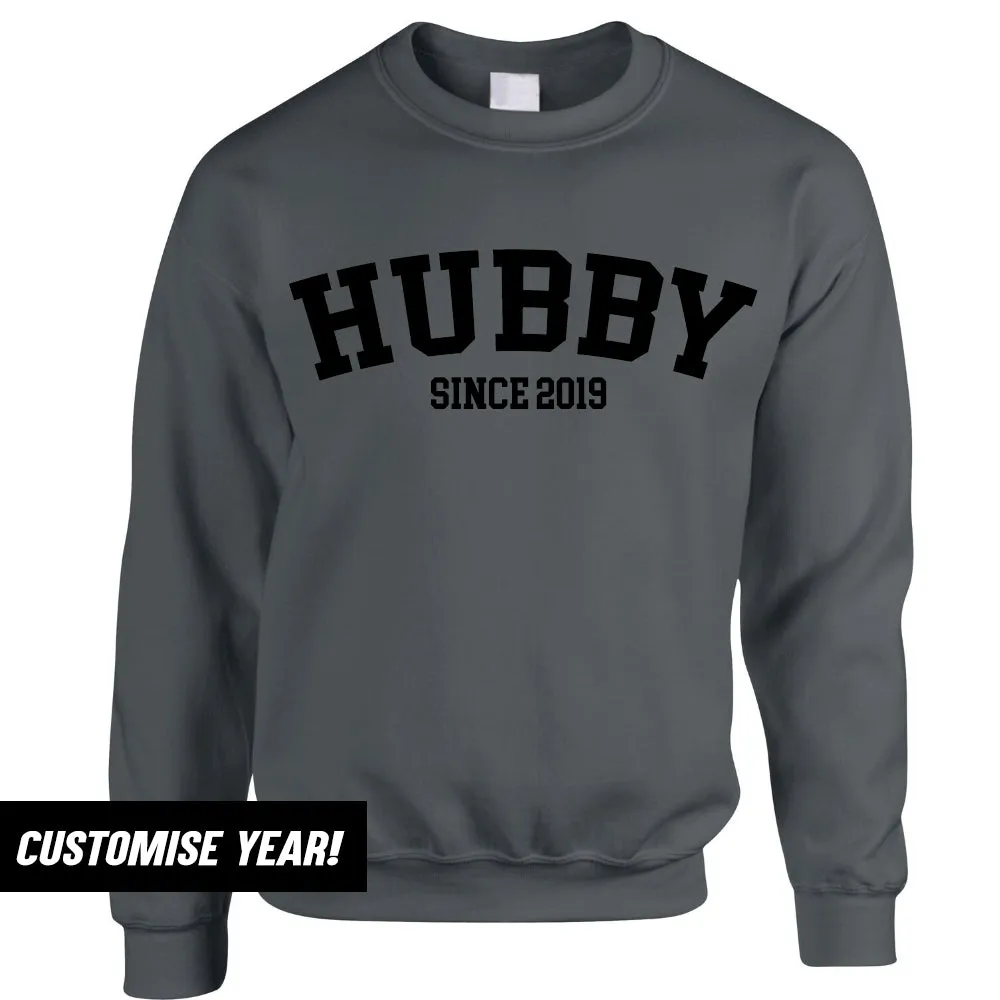 Personalised Hubby Since Varsity Sweatshirt (MRK X) nursing bras sale