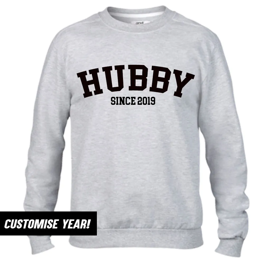 Personalised Hubby Since Varsity Sweatshirt (MRK X) nursing bras sale