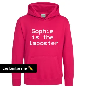 Personalised Imposter Kids Hoodie (MRK X) girls pajamas promo