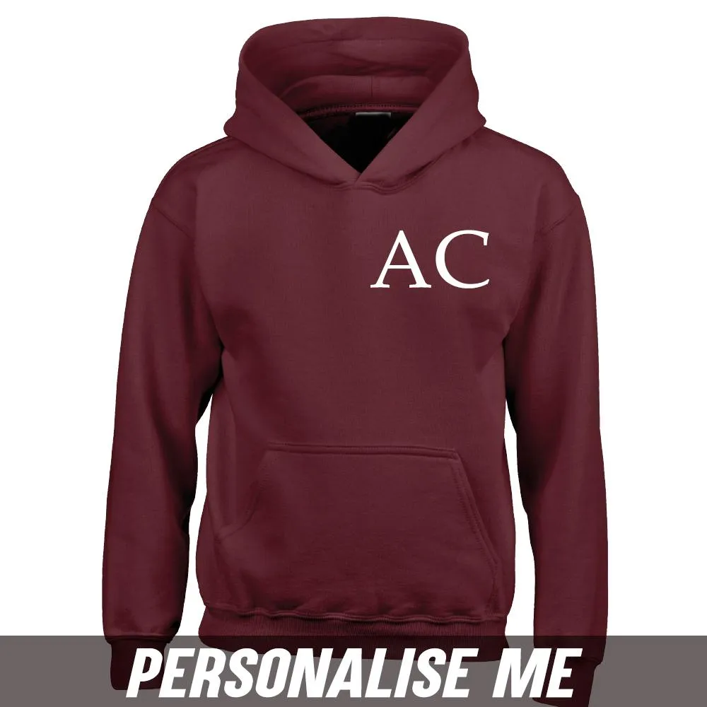 Personalised Initial Junior Hoodie 00 (MRK X) girls skirts clearance