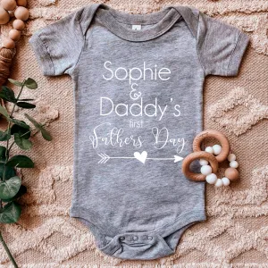 Personalised Kid & Daddy Fathers Day Baby Bodysuit daddy outfits clearance