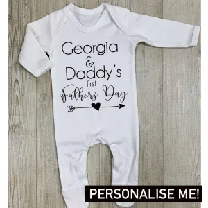 Personalised Kid & Daddy Fathers Day Romper daddy outfits clearance