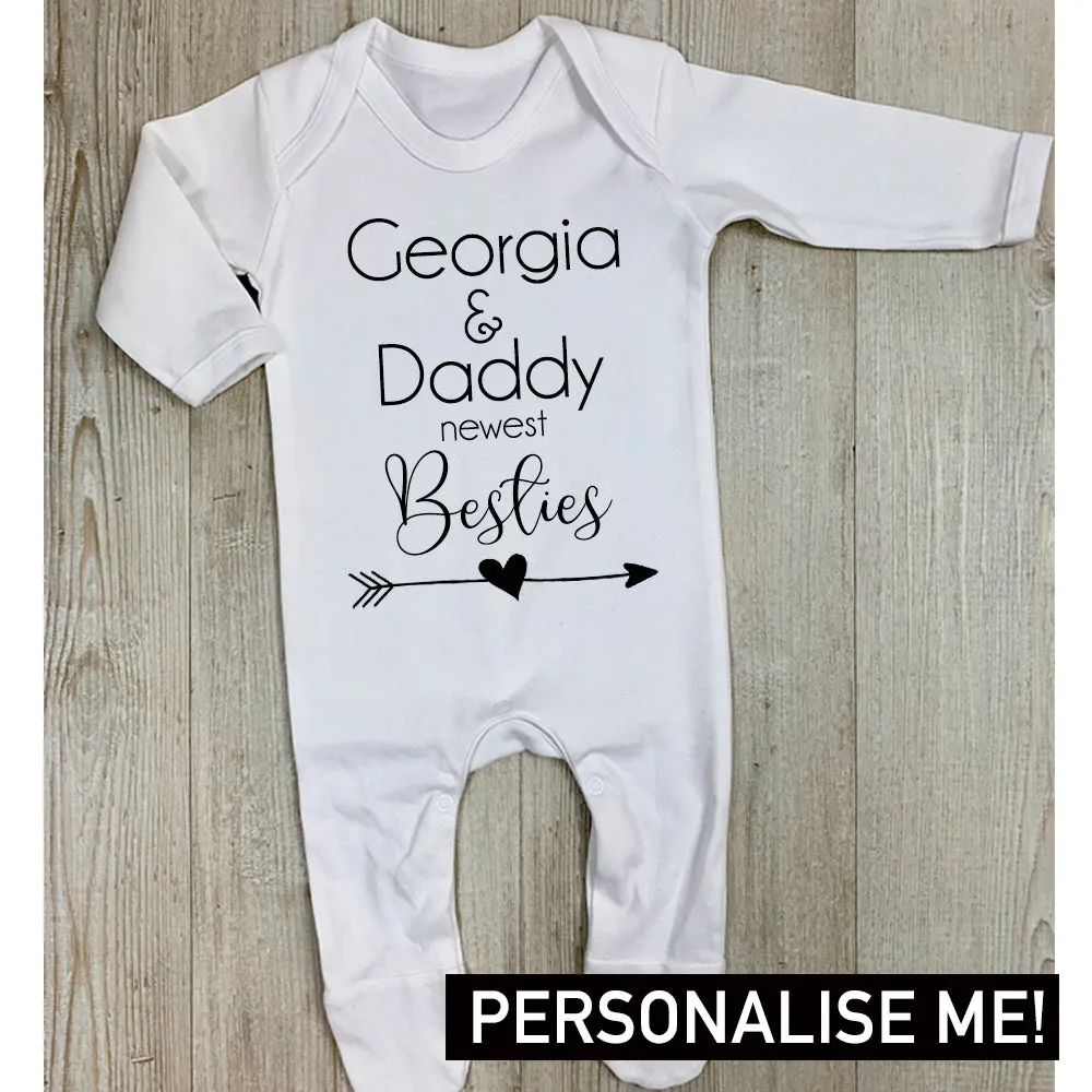 Personalised Kid & Daddy New Besties Romper (MRK X) daddy outfits clearance