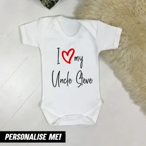 Personalised Love My Uncle Bodysuit  (MRK X) cheap baby clothes online