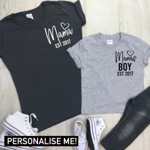 Personalised Mama & Boy Established Mum & Kid Matching Tees (MRK X) maternity leggings online