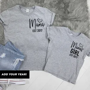 Personalised Mama & Girl Established Mum & Kid Matching Tees (MRK X) maternity leggings online