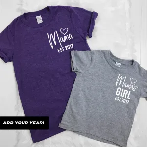 Personalised Mama & Girl Established Mum & Kid Matching Tees (MRK X) maternity leggings online