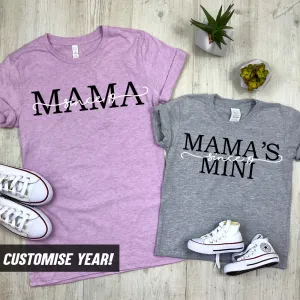 Personalised Mama & Mini Dual Script Matching T-Shirts (MRK X) maternity wear outlet