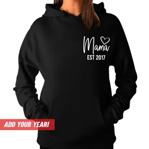 Personalised Mama Established Hoodie (MRK X) mum jeans promo