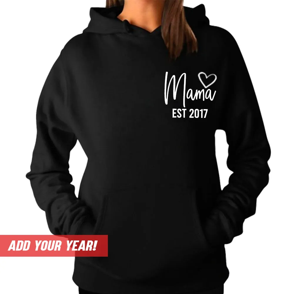 Personalised Mama Established Hoodie (MRK X) mum jeans promo