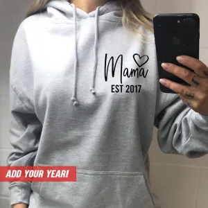 Personalised Mama Established Hoodie (MRK X) maternity wear outlet