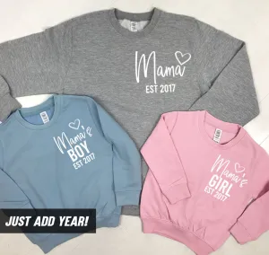 Personalised Mama Established Mum & Kid Matching Sweaters (MRK X) baby bump outfits discount