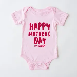 Personalised Mother's Day Letter Baby Vest cheap baby clothes online