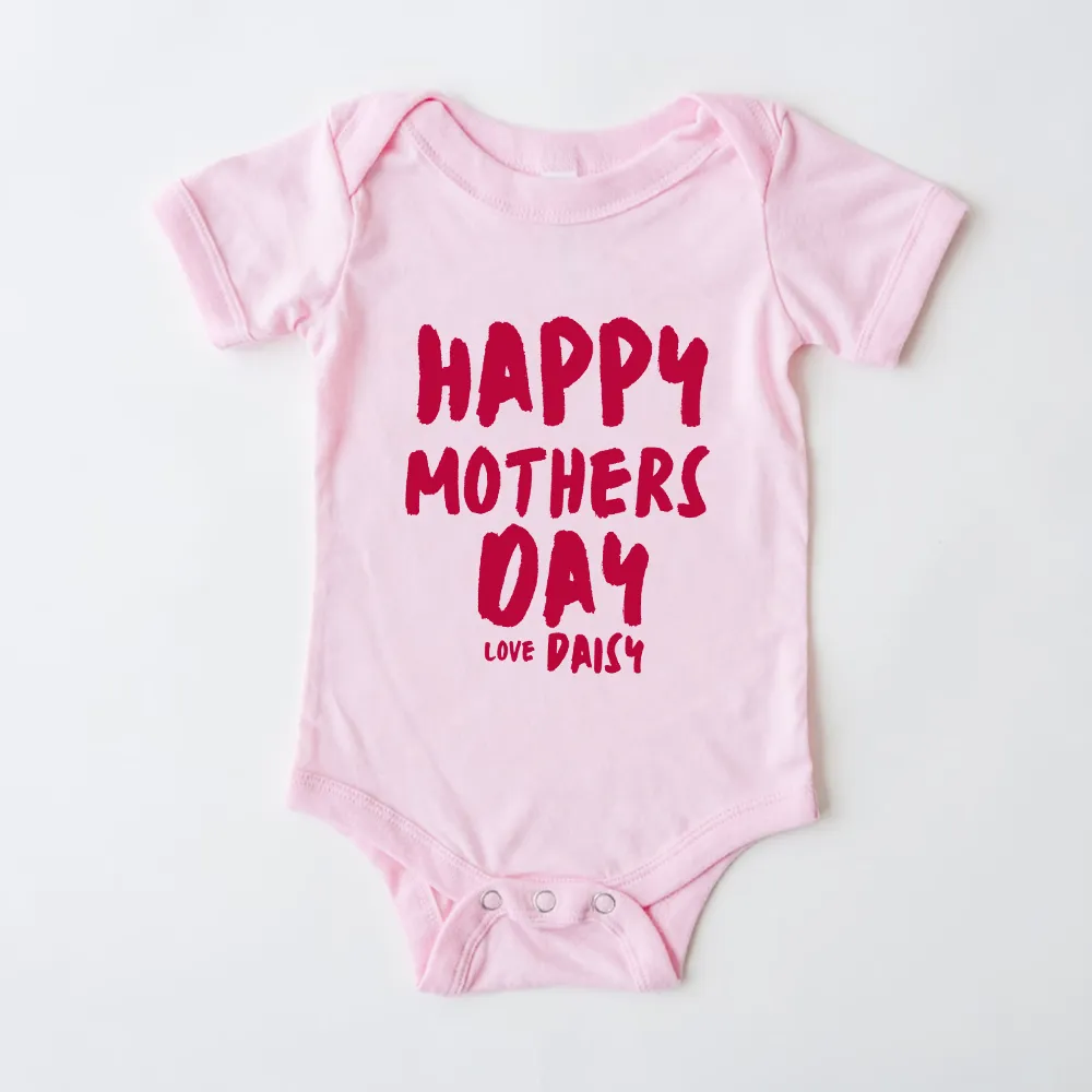 Personalised Mother's Day Letter Baby Vest cheap baby clothes online