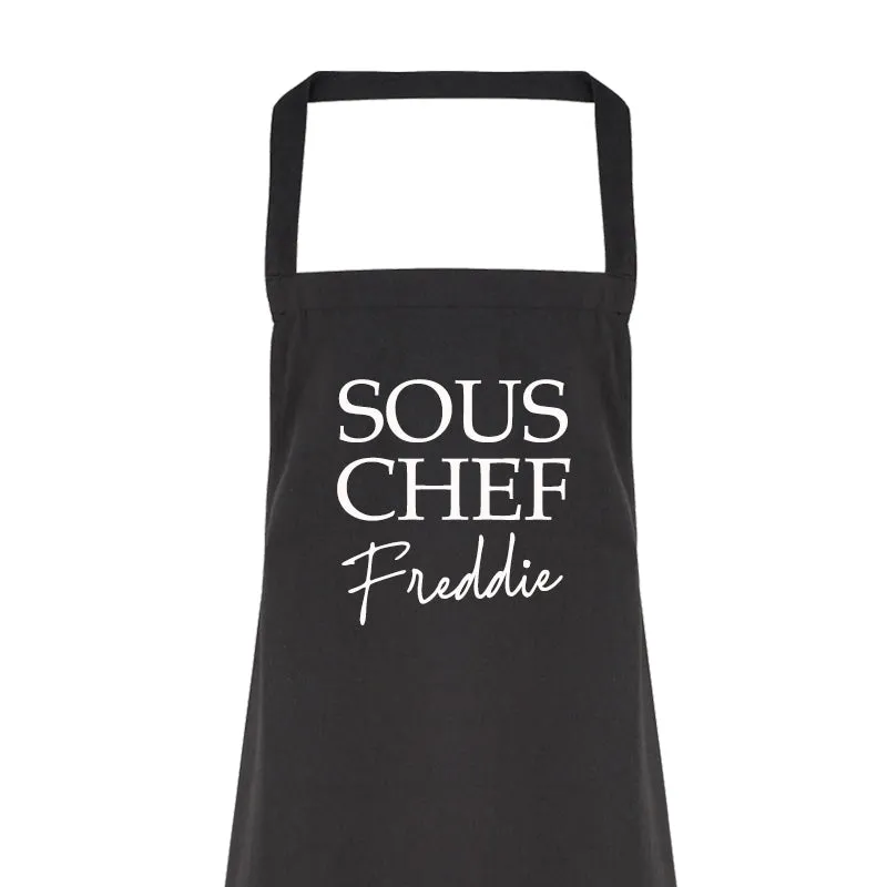 Personalised Mummy & Sous Chef Matching Aprons (MRK X)