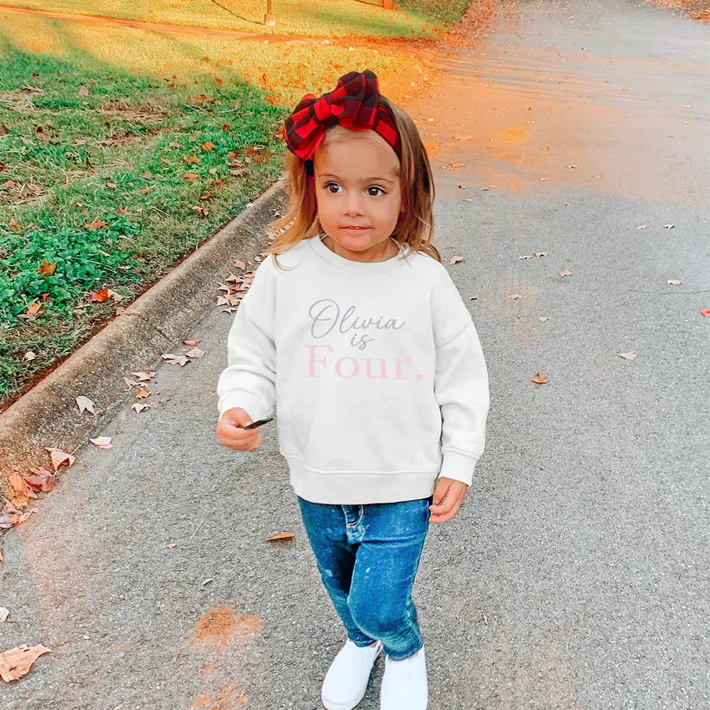 Personalised Name & Age Birthday Sweatshirt