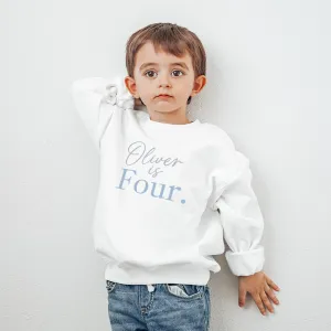 Personalised Name & Age Birthday Sweatshirt boys clothes cheap sale