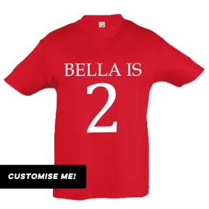 Personalised Name & Year T-Shirt (MRK X) girls pajamas promo