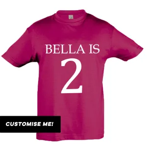 Personalised Name & Year T-Shirt (MRK X) girls pajamas promo