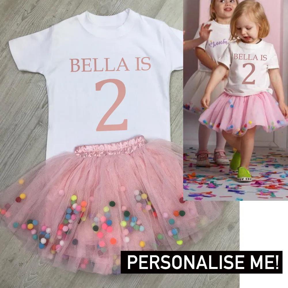 Personalised Name & Year Tutu Set girls clothes cheap