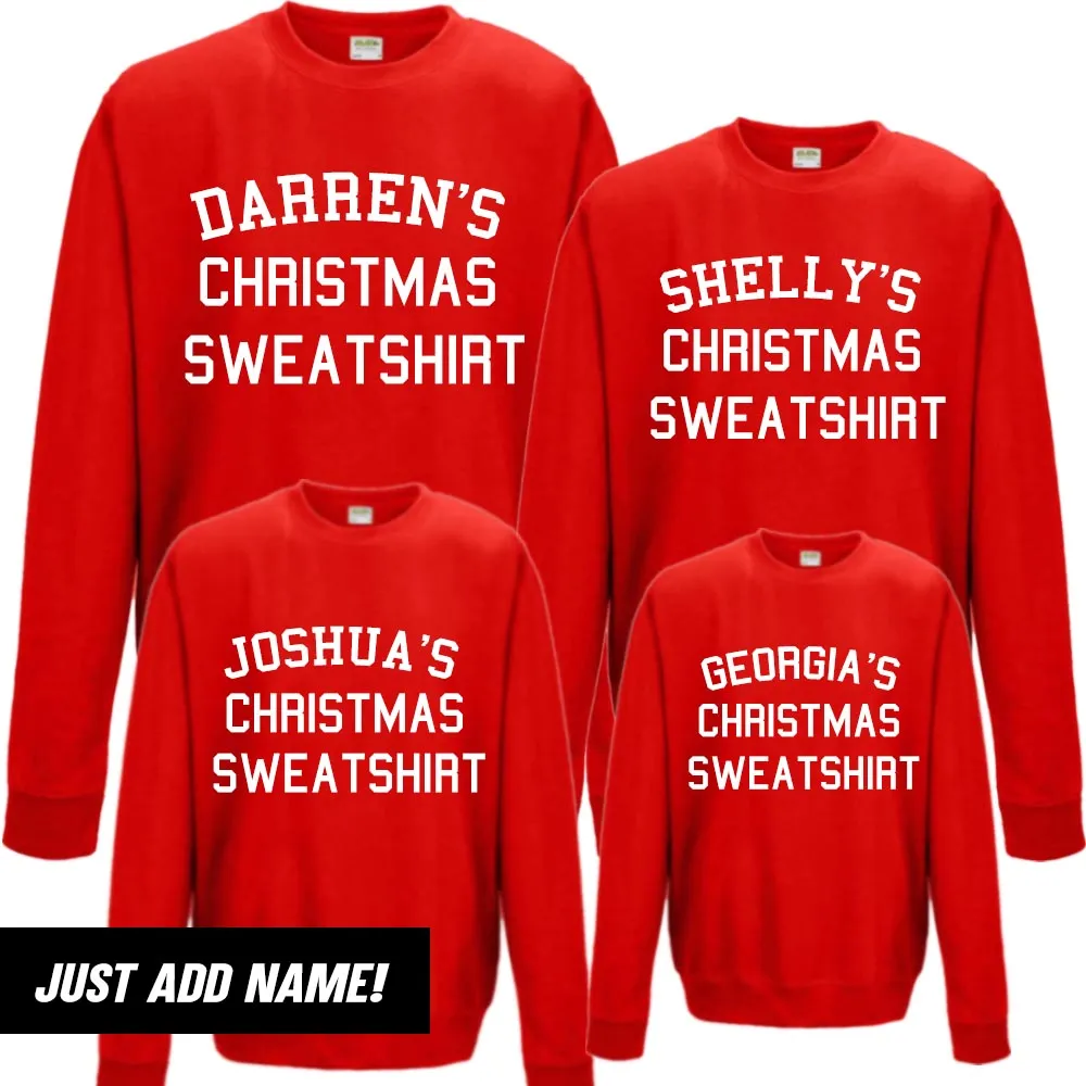 Personalised Name Christmas Sweatshirts (MRK X) nursing bras sale
