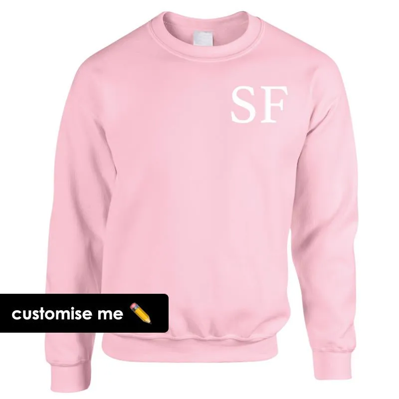 Personalised Oxford Initial Sweatshirt (MRK X) mum blouses clearance