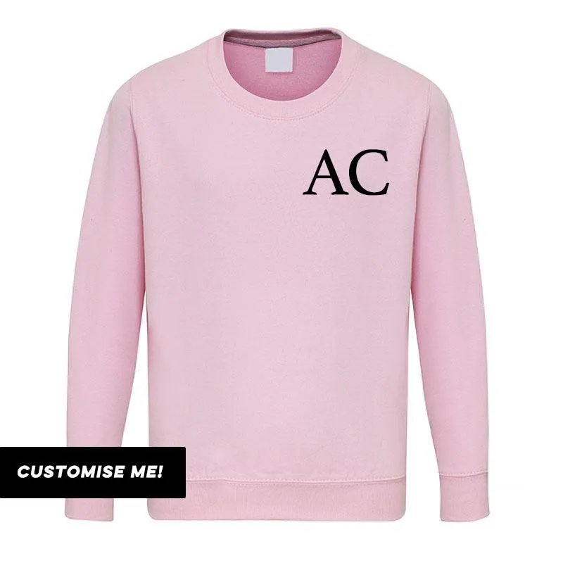 Personalised Oxford Initial Sweatshirt (MRK X) boys fashion clearance