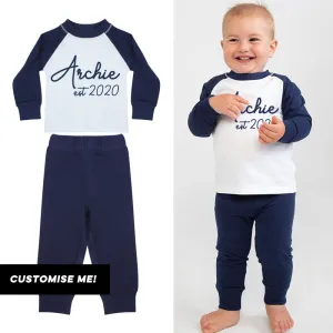 Personalised Oxford Raglan Pyjamas (MRK X) girls dresses outlet