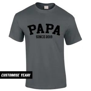 Personalised Papa Since T-Shirt (MRK X) mens dad clothes online
