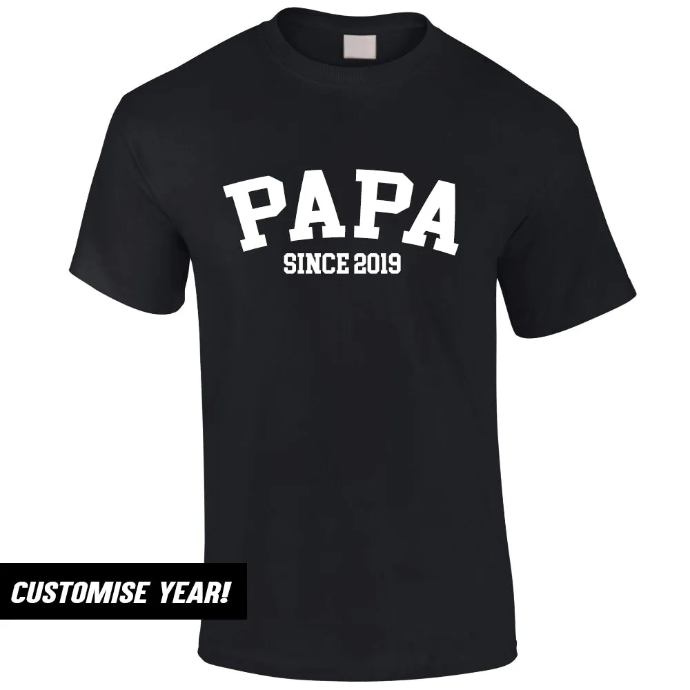 Personalised Papa Since T-Shirt (MRK X) mens dad clothes online