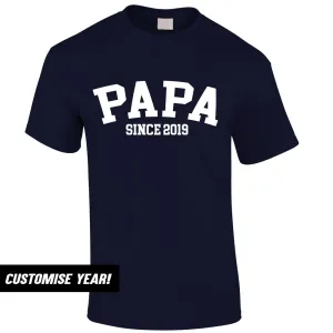 Personalised Papa Since T-Shirt (MRK X) mens dad clothes online
