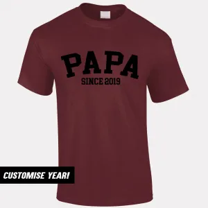 Personalised Papa Since T-Shirt (MRK X) mens dad clothes online