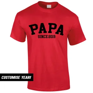 Personalised Papa Since T-Shirt (MRK X) mens dad clothes online