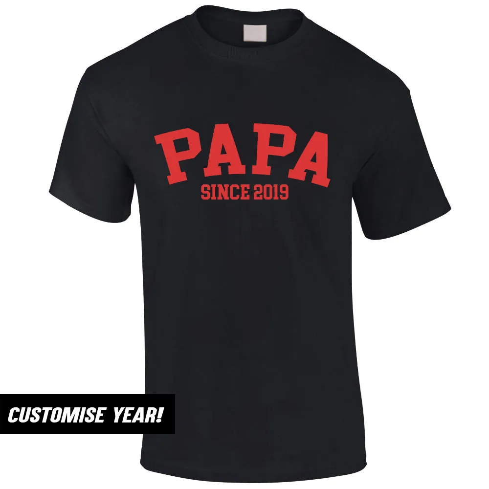 Personalised Papa Since T-Shirt (MRK X) mens dad clothes online