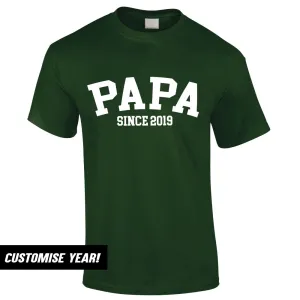 Personalised Papa Since T-Shirt (MRK X) mens dad clothes online
