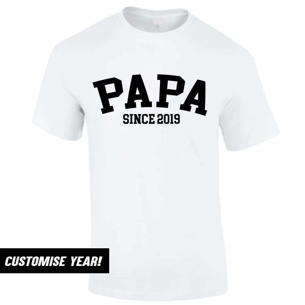 Personalised Papa Since T-Shirt (MRK X) mens dad clothes online