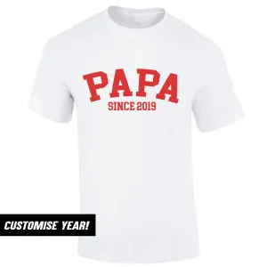 Personalised Papa Since T-Shirt (MRK X) mens dad clothes online